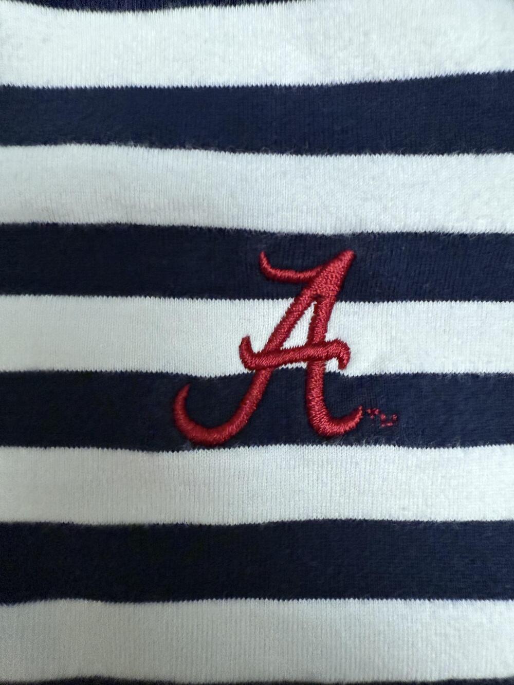 Alabama Crimson Tide Shirt Mens Large NCAA Football Ashworth Stripe College Tee